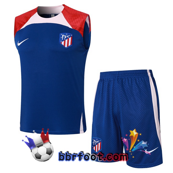 Gilet Foot Atletico Madrid + Shorts Bleu 2024/2025