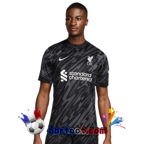 Maillot Foot FC Liverpool Gardien de but Noir 2024/2025