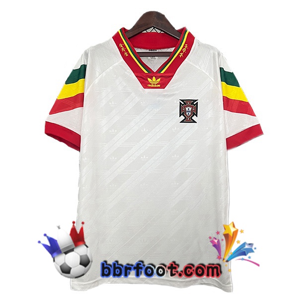 Maillot Foot Portugal Retro Exterieur Blanc 1992-1994