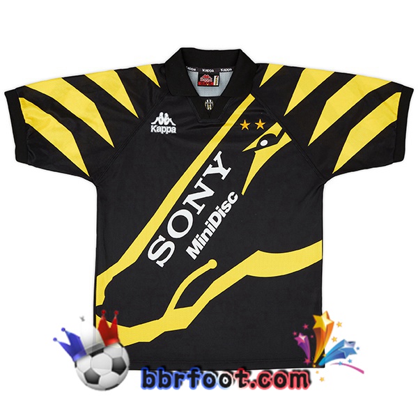 Maillot Foot Juventus Retro Third Noir Jaune 1996-1997