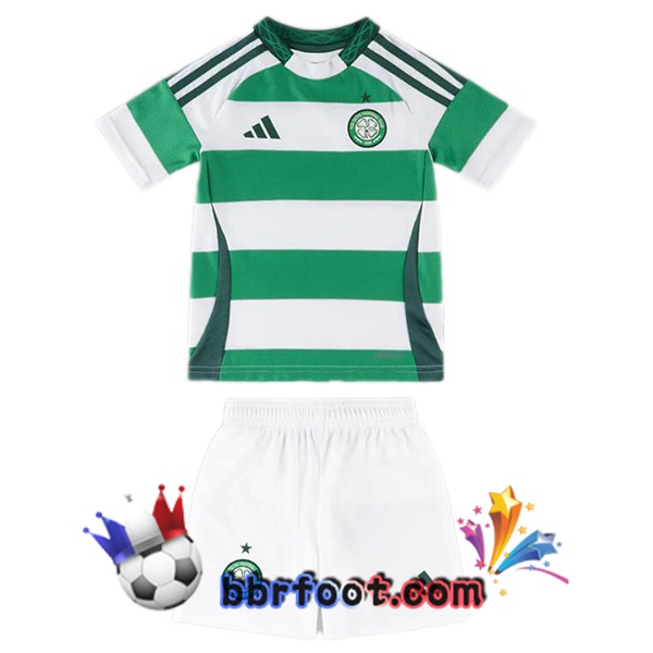 Maillot Foot Celtic FC Enfant Domicile Vert Blanc 2024/2025