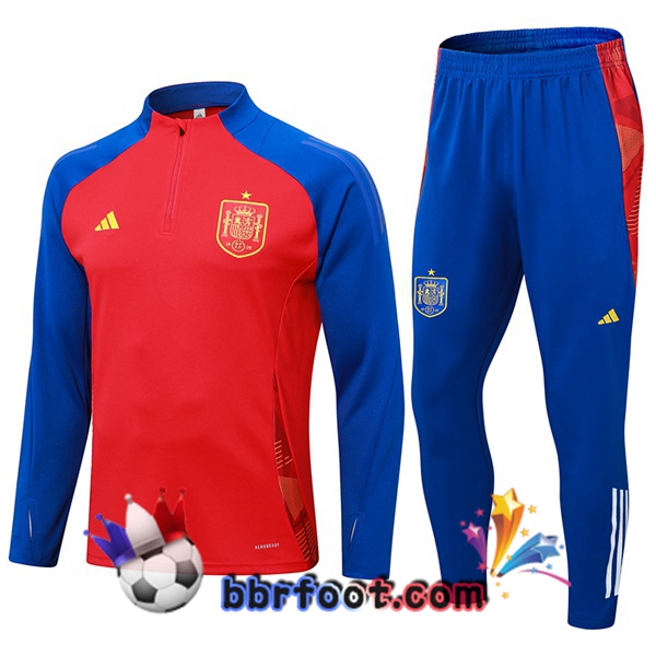 Survetement Foot Espagne Rouge Bleu 2024/2025