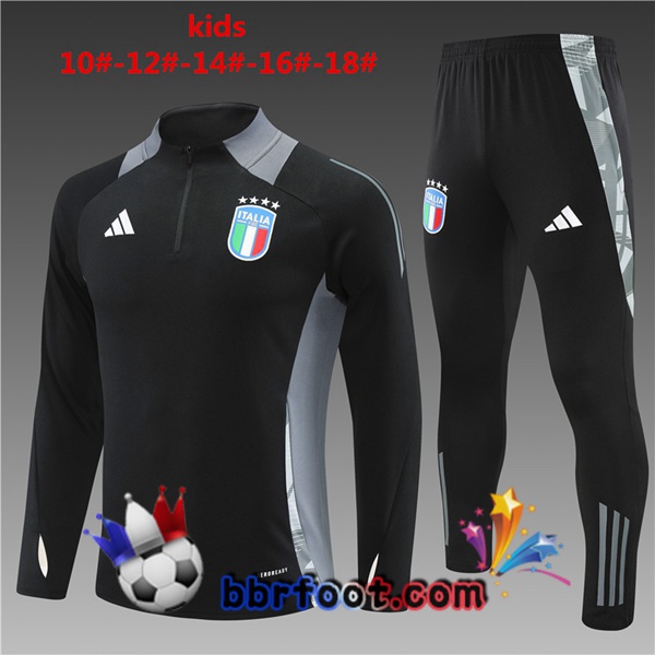 Survetement Foot Italie Enfant Noir 2024/2025
