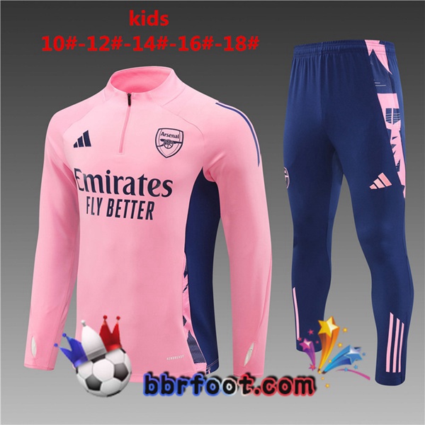 Survetement Foot Arsenal Enfant Rose 2024/2025