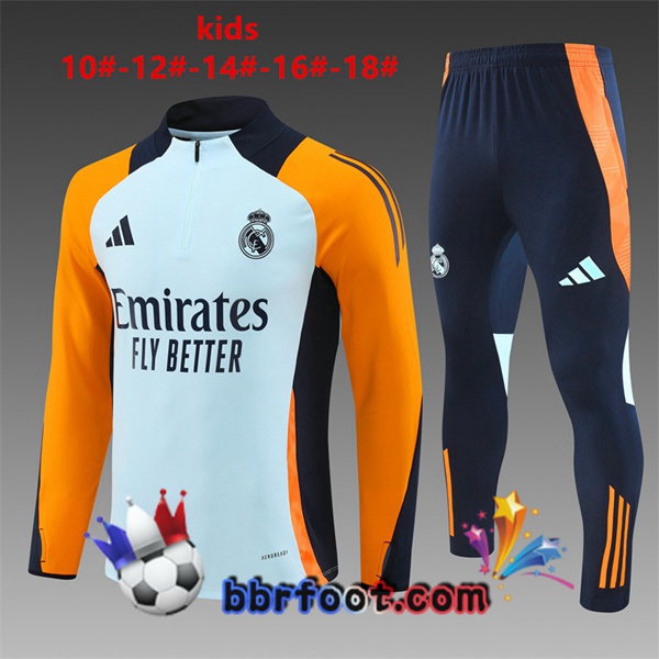Survetement Foot Real Madrid Enfant Jaune Gris 2024/2025