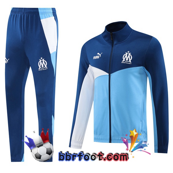 Survetement Foot - Veste Marseille OM Bleu 2024/2025