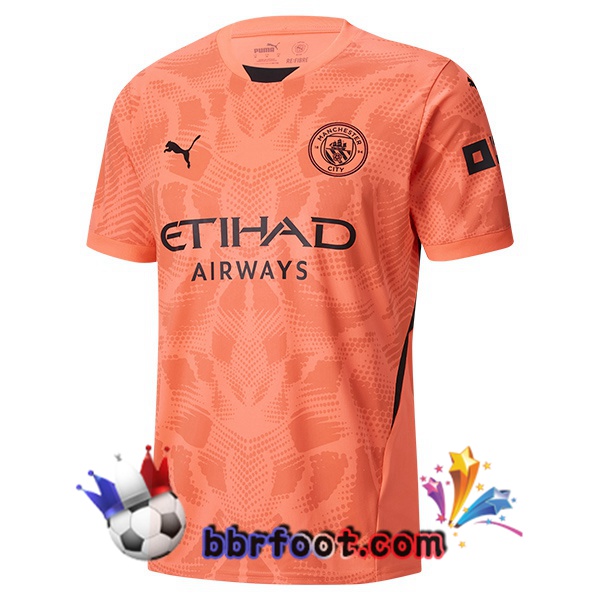 Maillot Foot Manchester City Gardien de but Rose 2024/2025