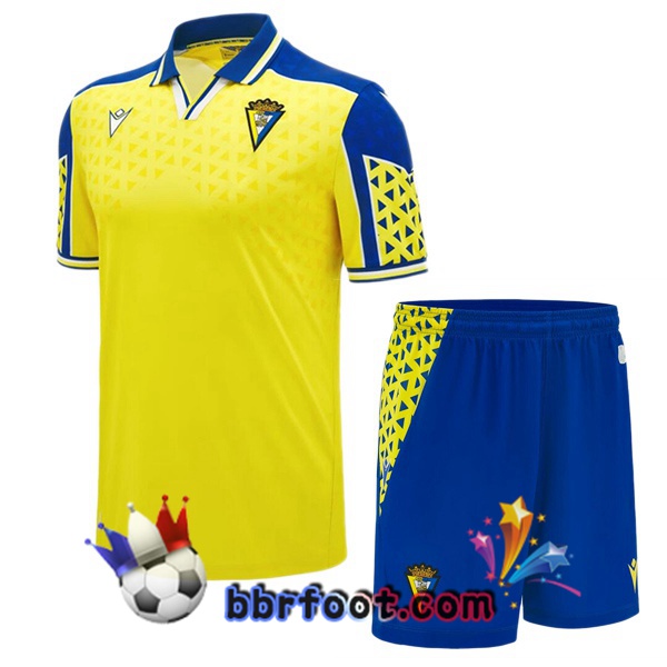 Maillot Foot Cadiz CF Enfant Domicile Jaune 2024/2025
