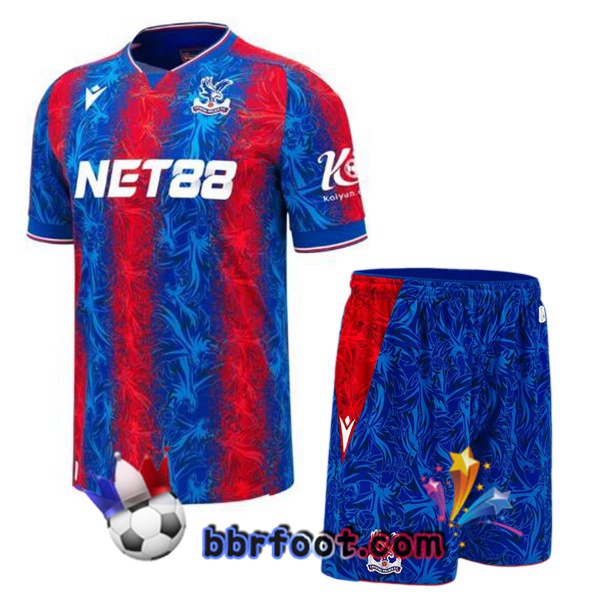 Maillot Foot Crystal Palace Enfant Domicile Rouge Bleu 2024/2025