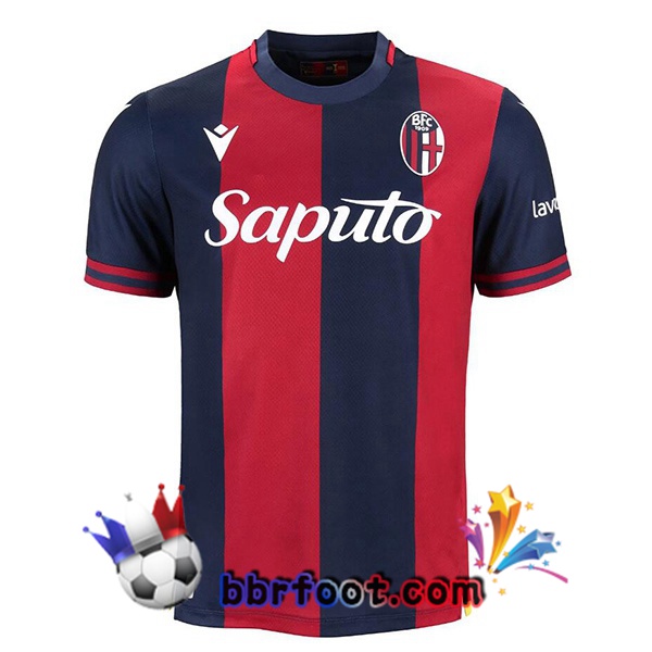 Maillot Foot Bologne Domicile Bleu Rouge 2024/2025