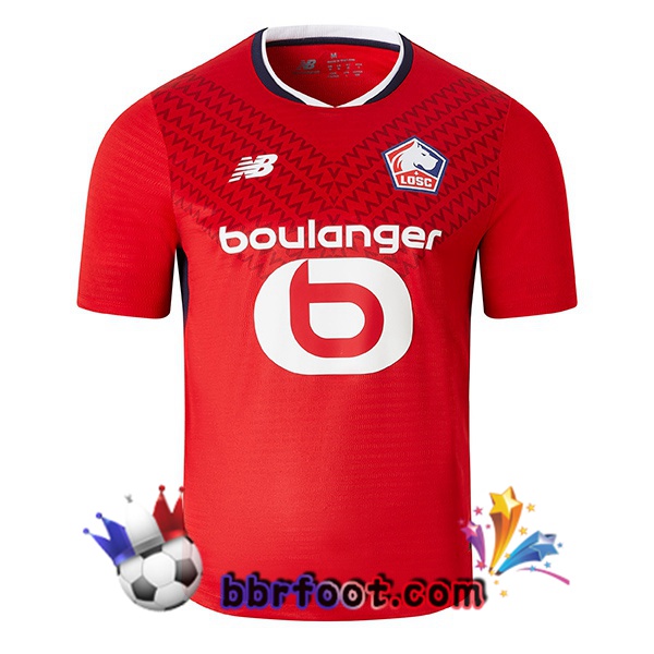 Maillot Foot Lille OSC Domicile Rouge 2024/2025