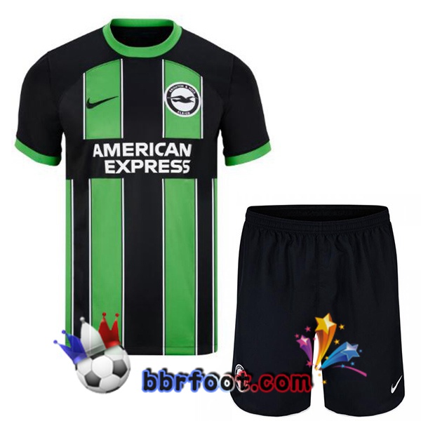 Maillot Foot FC Brighton Enfant Third Vert Noir 2024/2025