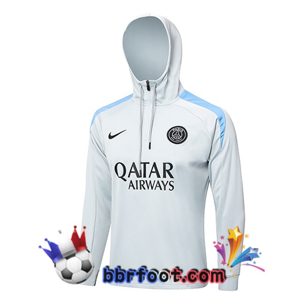 Sweat A Capuche Paris PSG Blanc 2024/2025