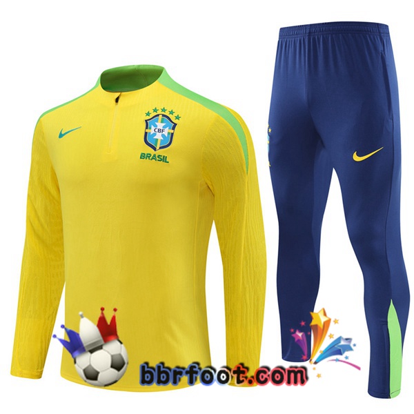 Survetement Foot Bresil Jaune 2024/2025