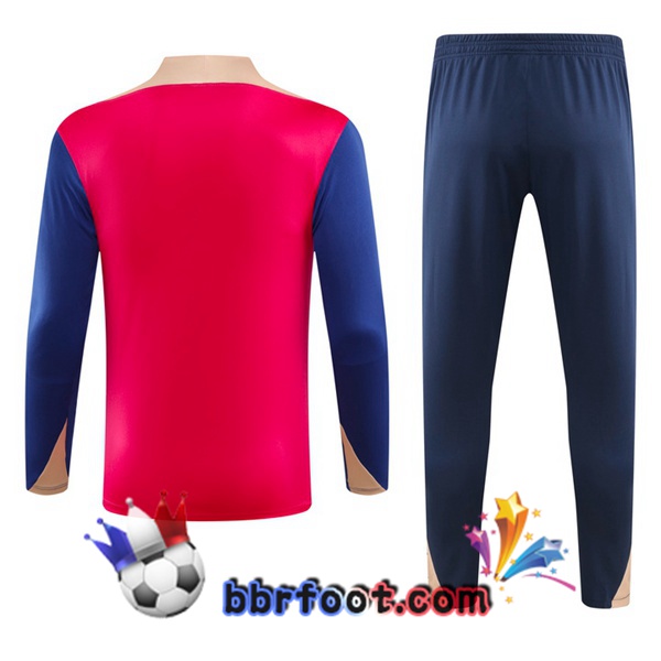 Survetement Foot FC Barcelone Rose Bleu 2024/2025