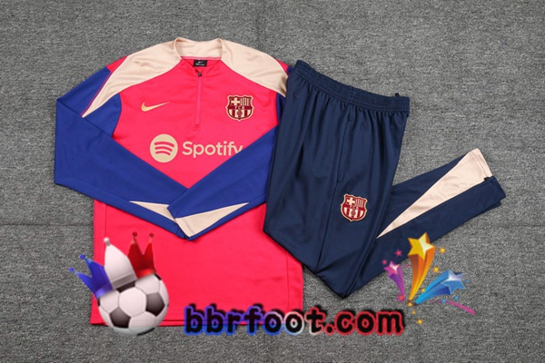 Survetement Foot FC Barcelone Rose Bleu 2024/2025