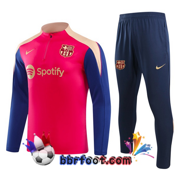 Survetement Foot FC Barcelone Rose Bleu 2024/2025