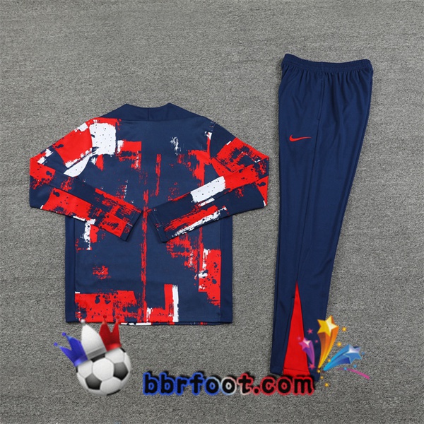 Survetement Foot Paris PSG Rouge Bleu 2024/2025