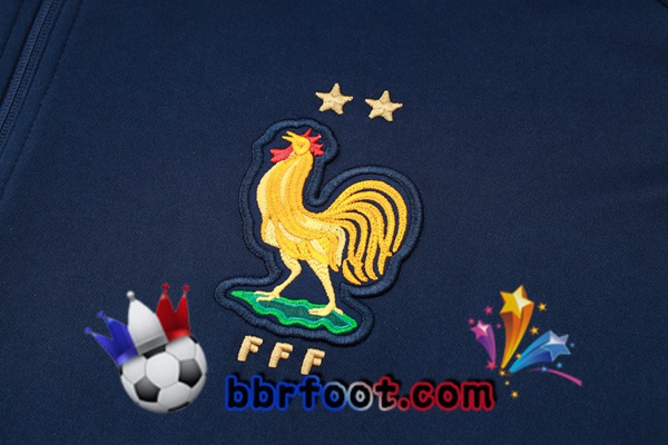 Survetement Foot - Veste France Bleu Royal 2024/2025