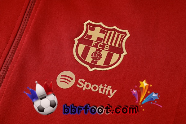 Survetement Foot - Veste FC Barcelone Rouge 2024/2025