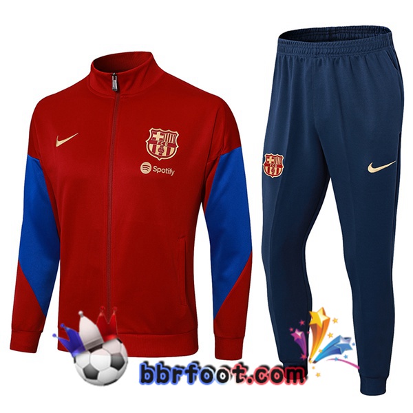 Survetement Foot - Veste FC Barcelone Rouge 2024/2025