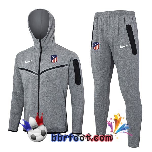 Survetement Foot - Sweat A Capuche Atletico Madrid Gris 2024/2025