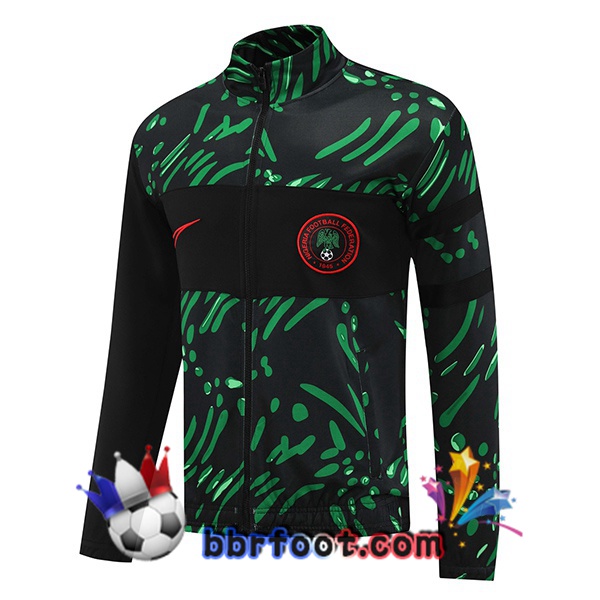 Veste Foot Nigeria Noir Vert 2024/2025