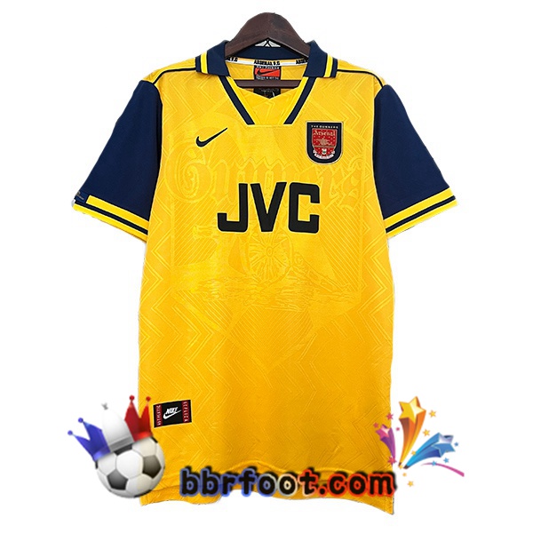 Maillot Foot Arsenal Retro Exterieur Jaune 1996-1997 Maillot Foot Arsenal Retro Exterieur Jaune 1996-1997