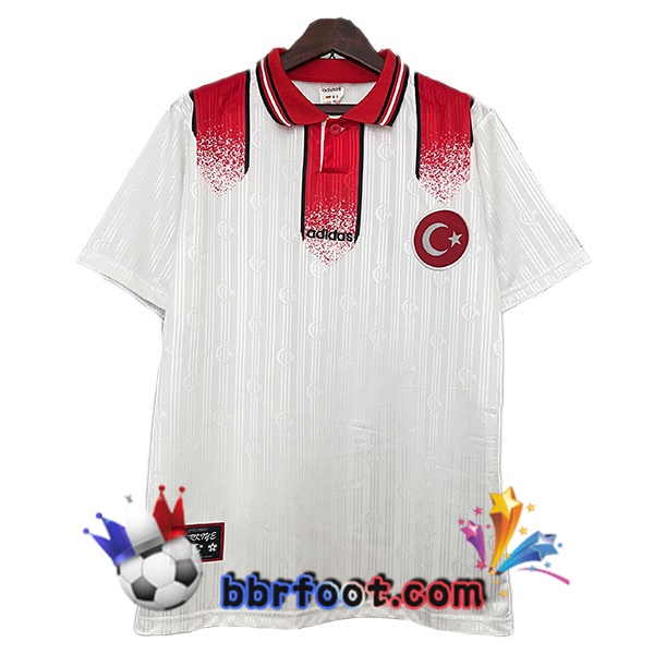 Maillot Foot Turquie Retro Exterieur Blanc 1996