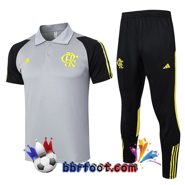 Polo Foot Flamengo + Pantalon Gris 2024/2025
