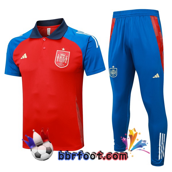 Polo Foot Espagne + Pantalon Rouge 2024/2025