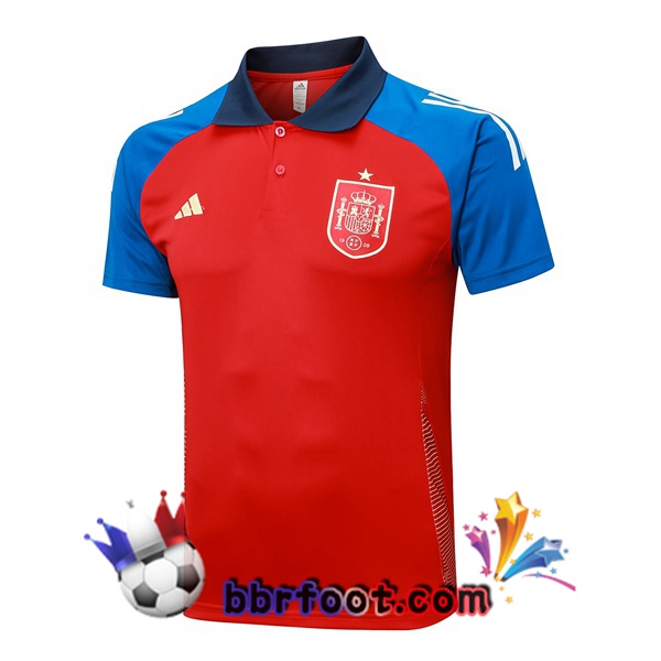 Polo Foot Espagne Rouge 2024/2025