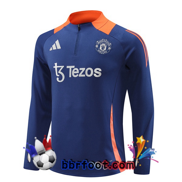 Sweatshirts Homme Manchester United Bleu Royal 2024/2025