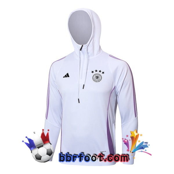 Sweat A Capuche Allemagne Blanc 2024/2025
