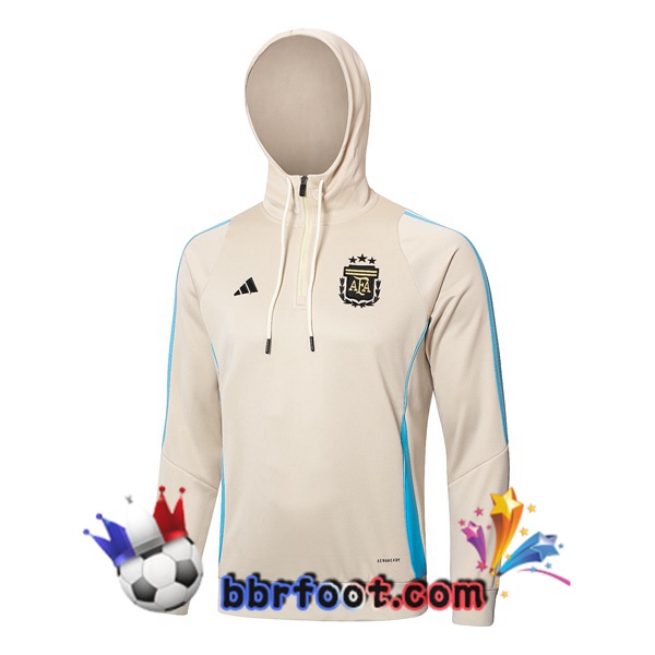 Sweat A Capuche Argentine Jaune 2024/2025