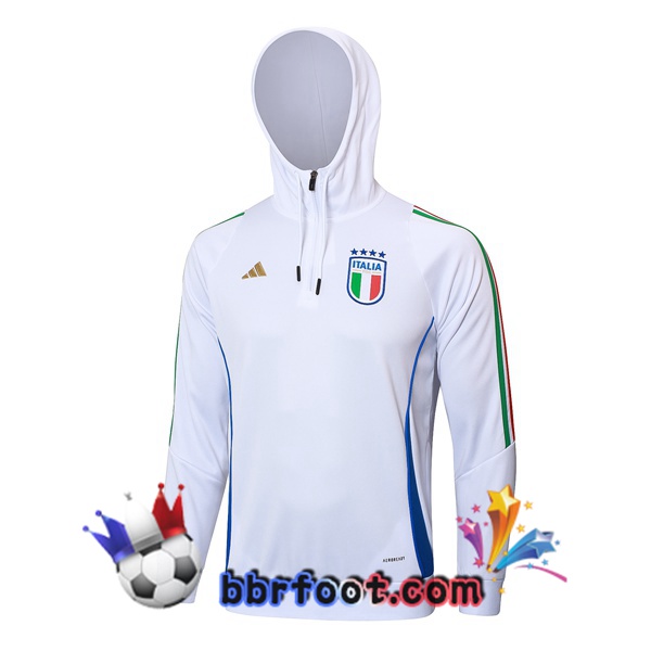 Sweat A Capuche Italie Blanc 2024/2025