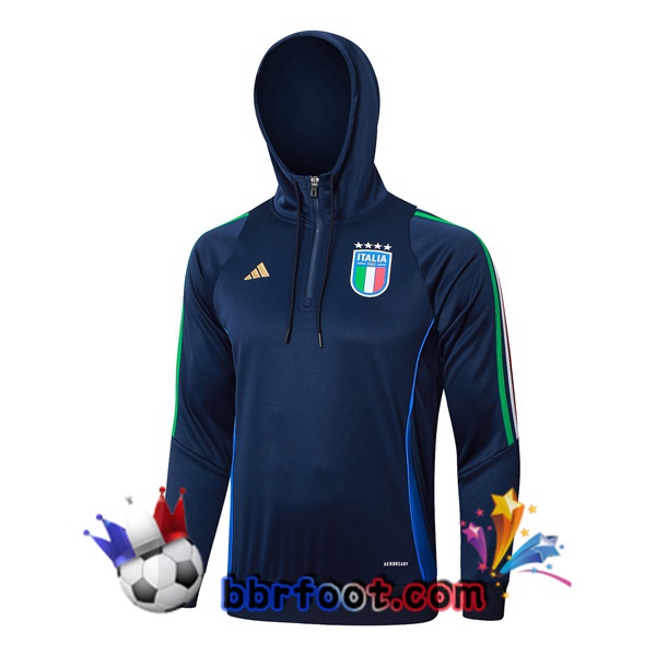 Sweat A Capuche Italie Bleu Royal 2024/2025