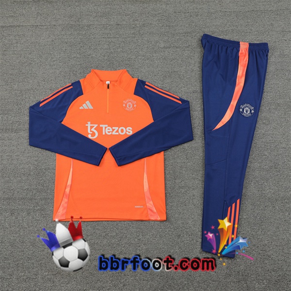 Survetement Foot Manchester United Orange 2024/2025
