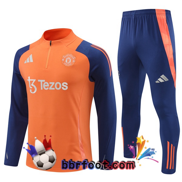 Survetement Foot Manchester United Orange 2024/2025