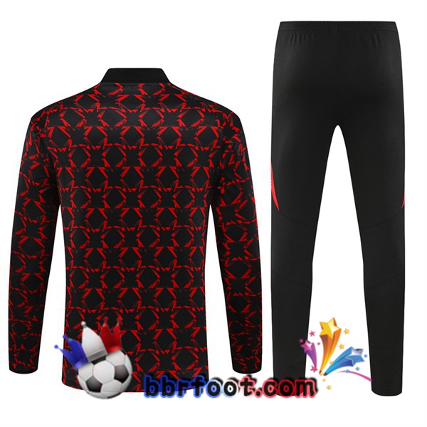 Survetement Foot Manchester United Noir Rouge 2024/2025