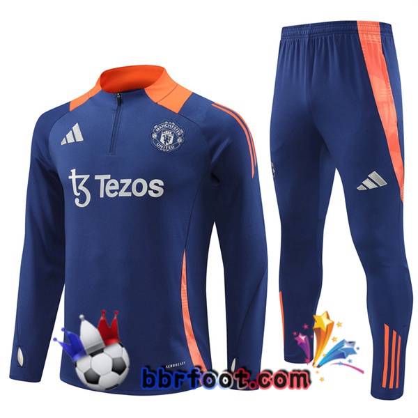 Survetement Foot Manchester United Bleu Royal 2024/2025