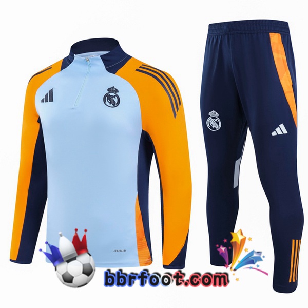 Survetement Foot Real Madrid Blanc Jaune 2024/2025