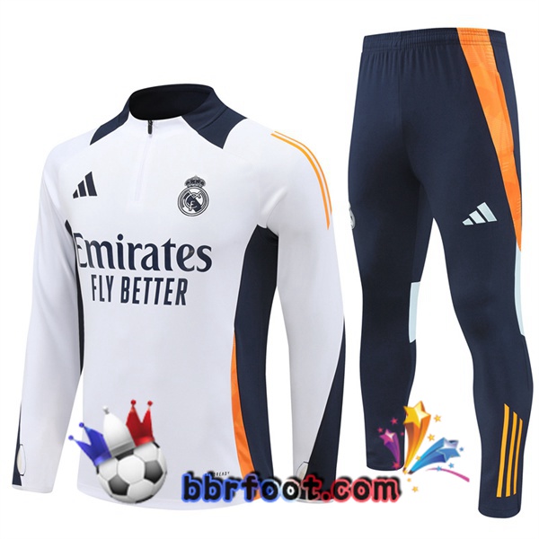 Survetement Foot Real Madrid Blanc 2024/2025