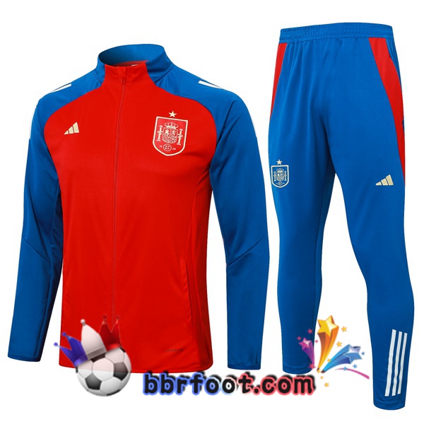 Survetement Foot - Veste Espagne Rouge 2024/2025