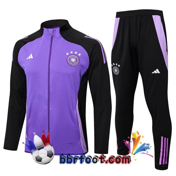 Survetement Foot - Veste Allemagne Pourpre 2024/2025
