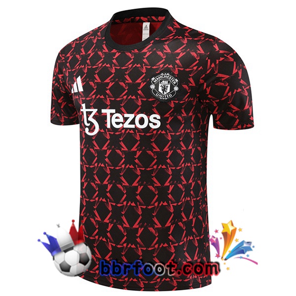 Training T-Shirts Manchester United Noir Rouge 2024/2025