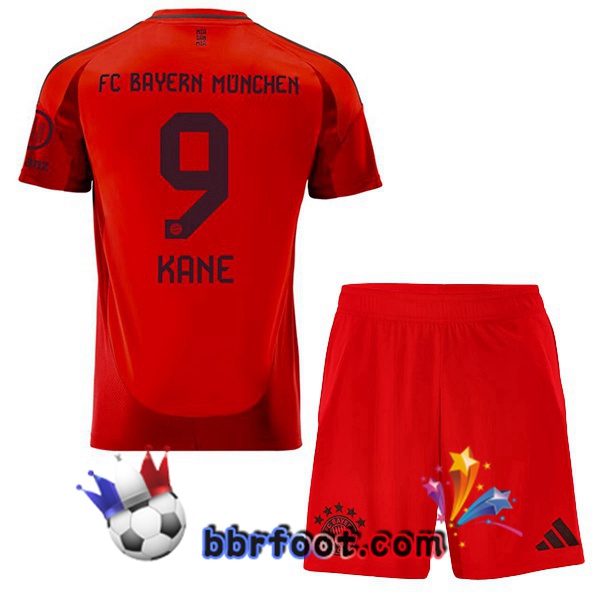 Maillot Foot Bayern Munich (Kane 9) Enfant Domicile Rouge 2024/2025