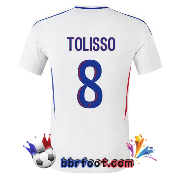 Maillot Foot Lyon OL (TOLISSO 8) Domicile Blanc 2024/2025