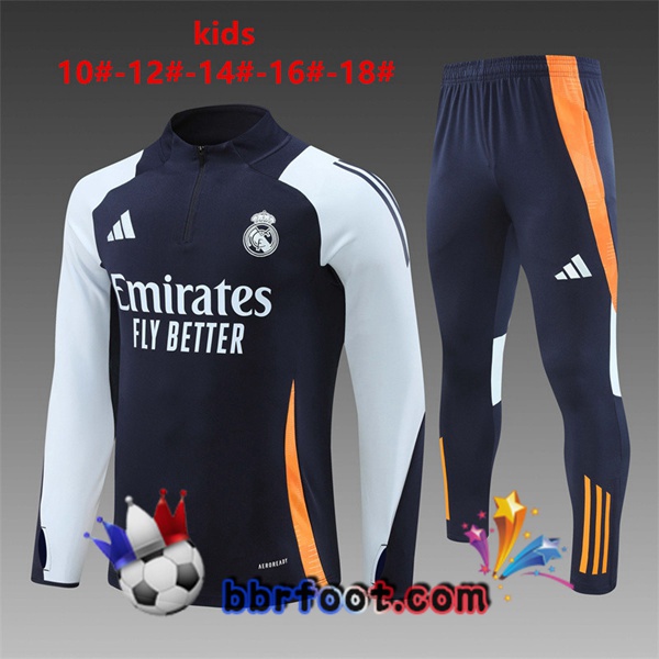 Survetement Foot Real Madrid Enfant Bleu Royal Blanc 2024/2025