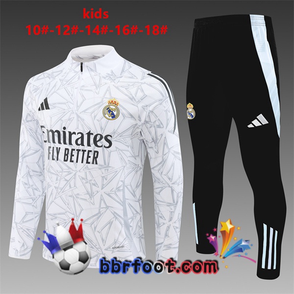 Survetement Foot Real Madrid Enfant Blanc 2024/2025